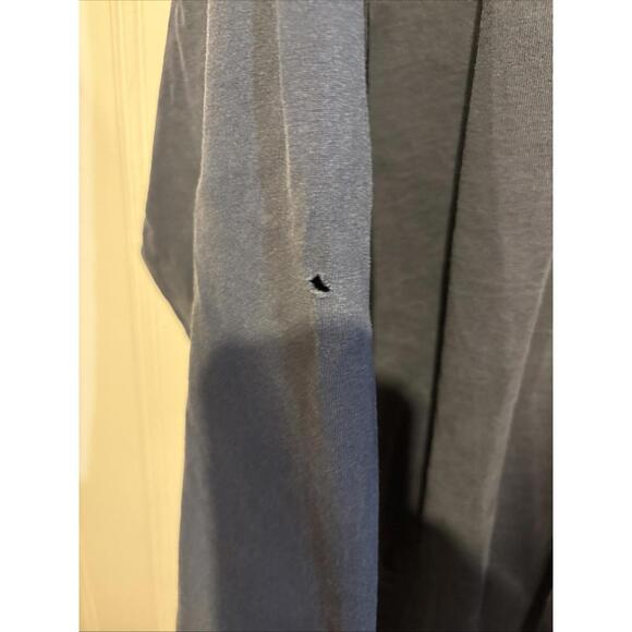 Vintage Carhartt Mens 2XL Long Sleeve Y2K Workwear Pocket Tee Shirt Navy Blue - Picture 8 of 14